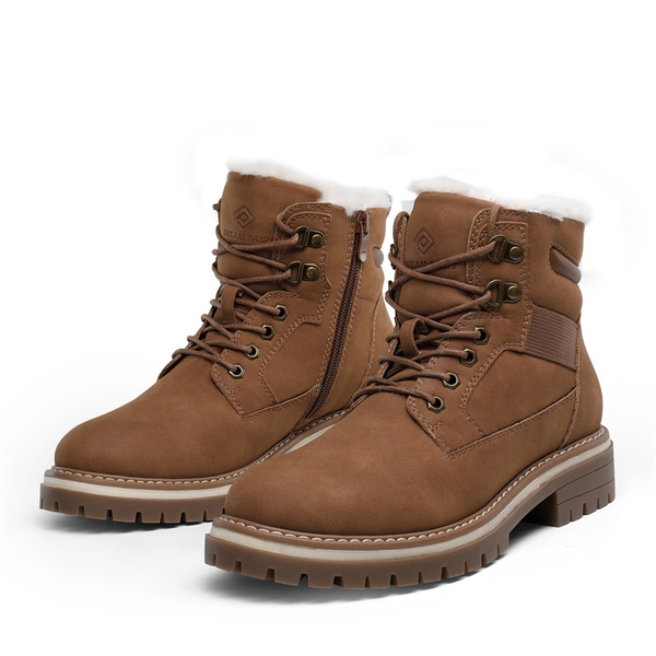 Water Resistance Faux Fur Winter Boots - TAN - 2